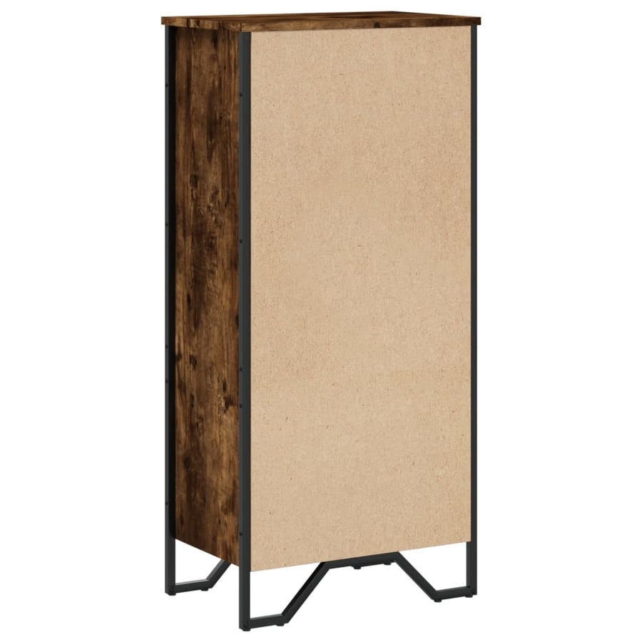 Boekenkast 50x31x106 cm bewerkt hout gerookt eikenkleurig