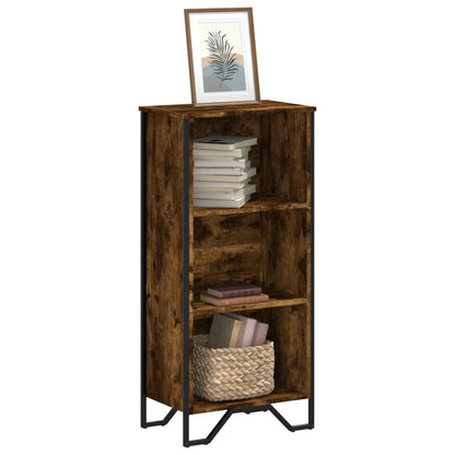 Boekenkast 50x31x106 cm bewerkt hout gerookt eikenkleurig