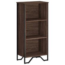 Boekenkast 50x31x106 cm bewerkt hout bruin eikenkleurig
