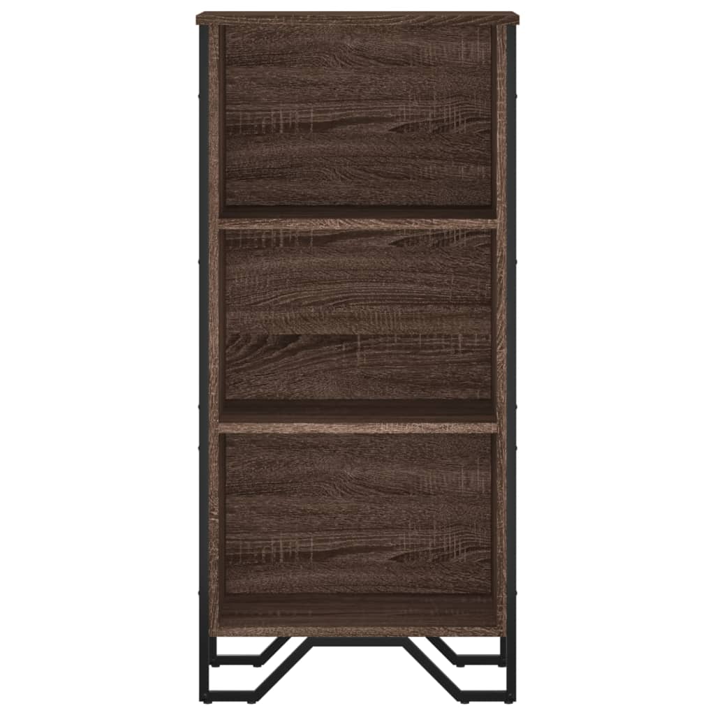 Boekenkast 50x31x106 cm bewerkt hout bruin eikenkleurig