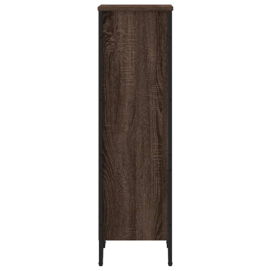 Boekenkast 50x31x106 cm bewerkt hout bruin eikenkleurig
