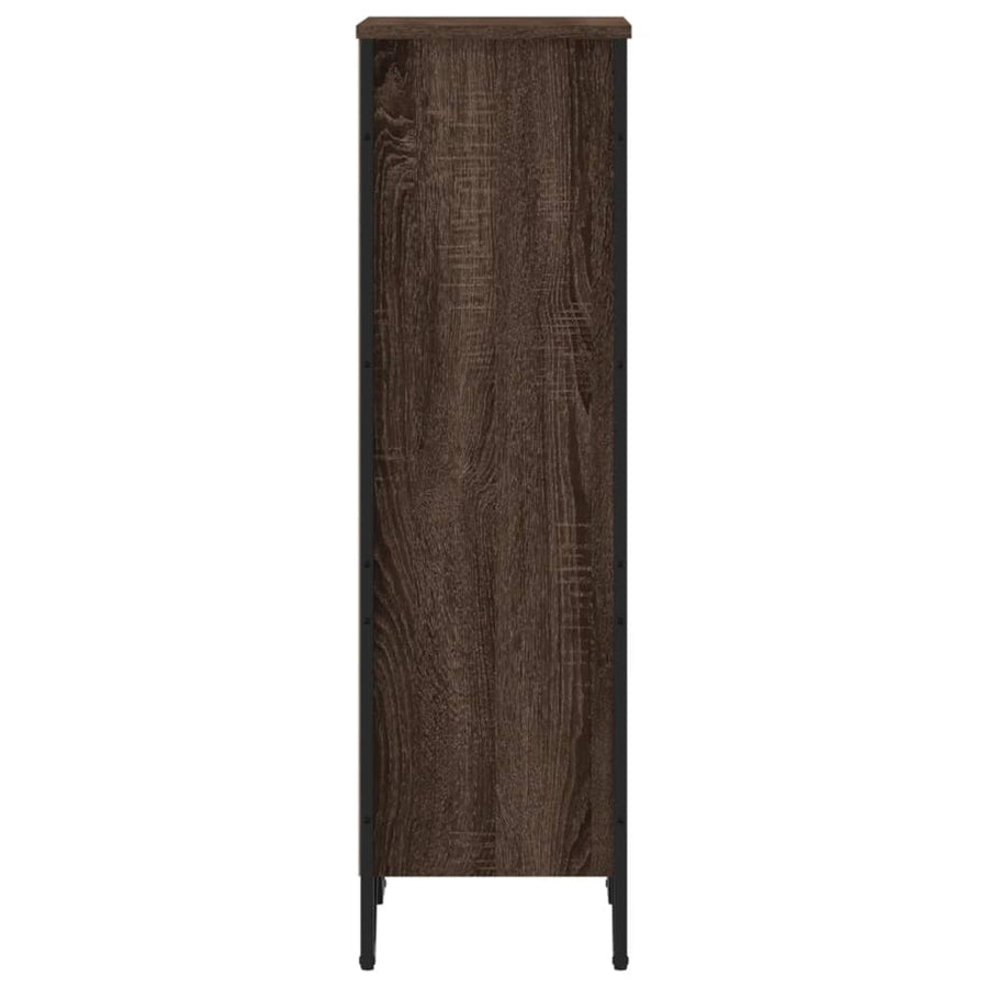 Boekenkast 50x31x106 cm bewerkt hout bruin eikenkleurig