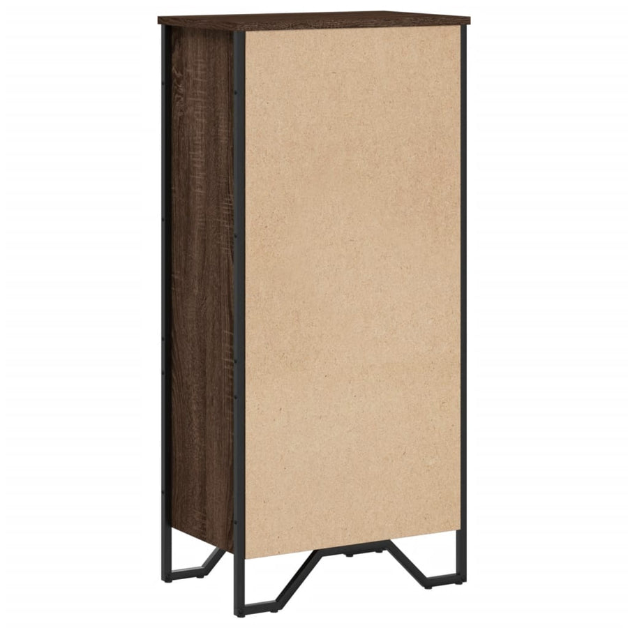 Boekenkast 50x31x106 cm bewerkt hout bruin eikenkleurig