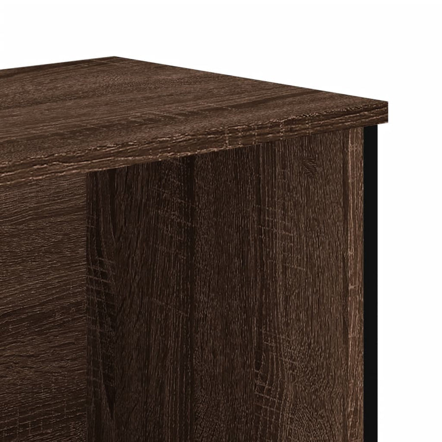 Boekenkast 50x31x106 cm bewerkt hout bruin eikenkleurig