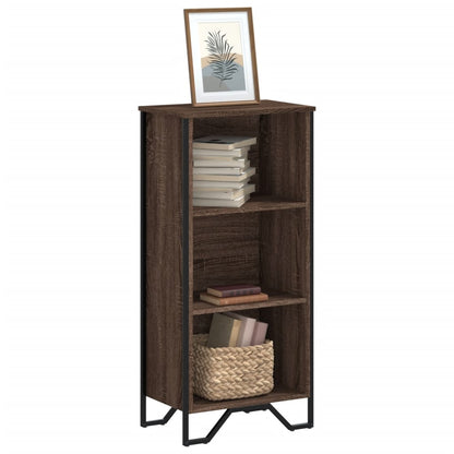 Boekenkast 50x31x106 cm bewerkt hout bruin eikenkleurig