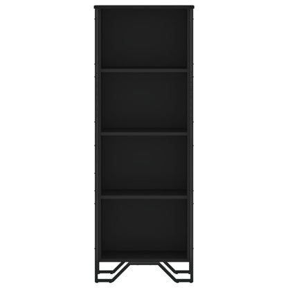 Boekenkast 50x31x137,5 cm bewerkt hout zwart