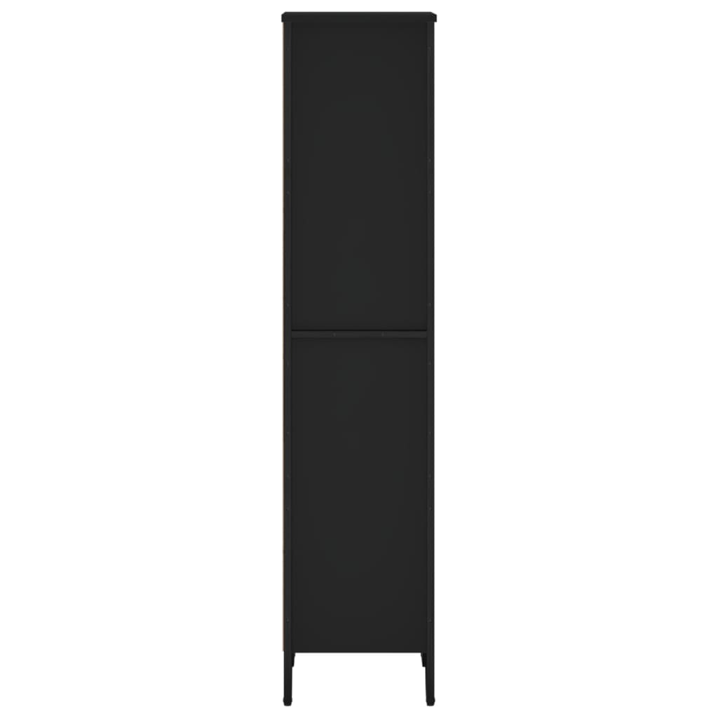 Boekenkast 50x31x137,5 cm bewerkt hout zwart