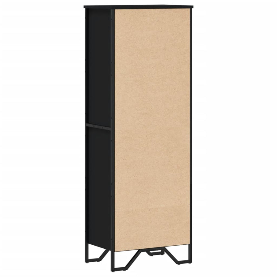 Boekenkast 50x31x137,5 cm bewerkt hout zwart