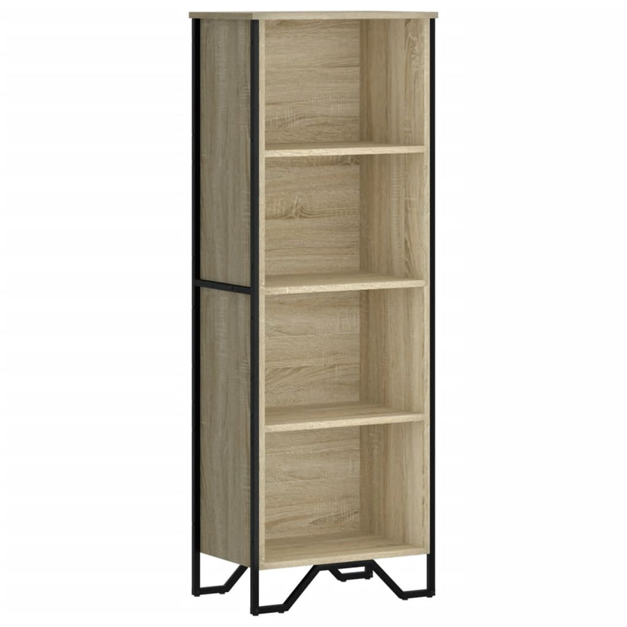 Boekenkast 50x31x137,5 cm bewerkt hout sonoma eikenkleurig