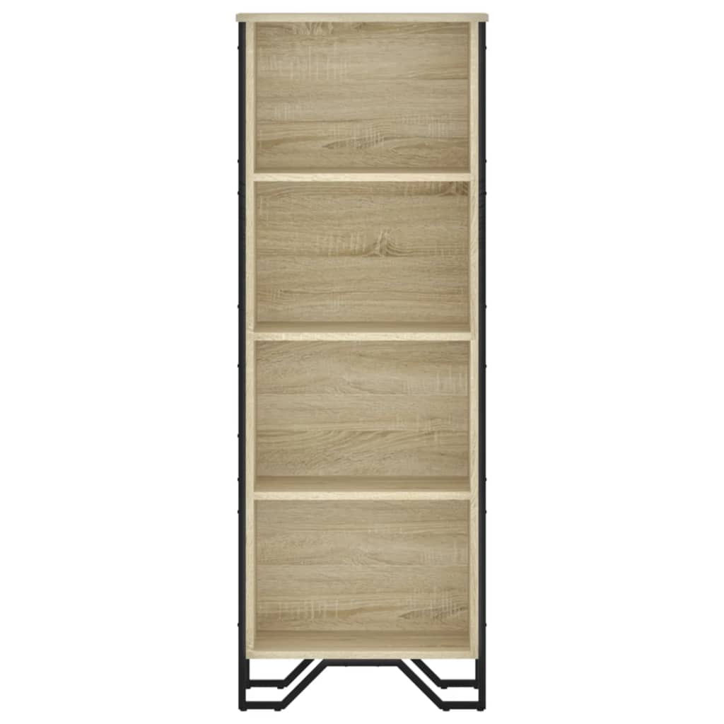 Boekenkast 50x31x137,5 cm bewerkt hout sonoma eikenkleurig
