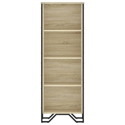 Boekenkast 50x31x137,5 cm bewerkt hout sonoma eikenkleurig