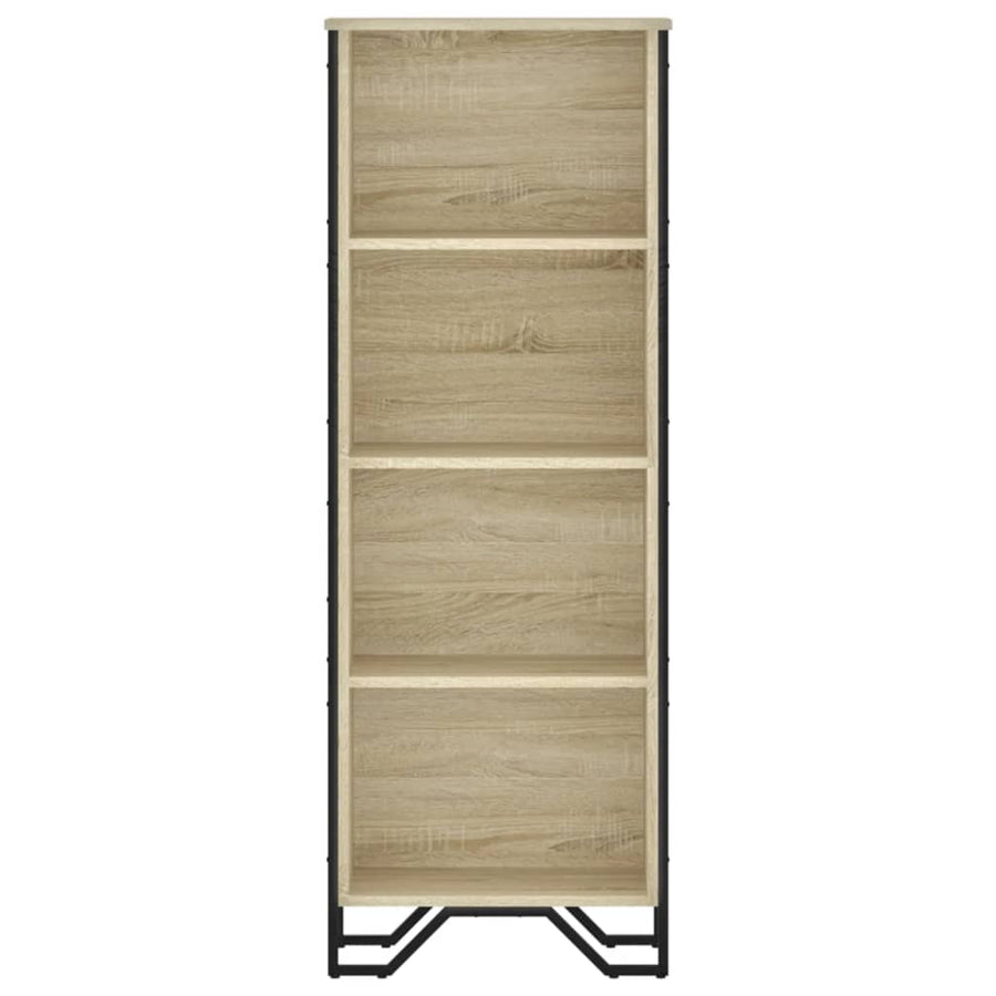 Boekenkast 50x31x137,5 cm bewerkt hout sonoma eikenkleurig