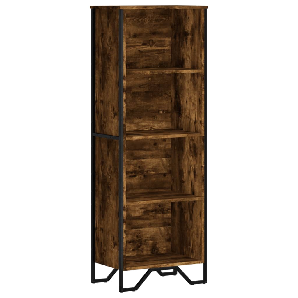 Boekenkast 50x31x137,5 cm bewerkt hout gerookt eikenkleurig