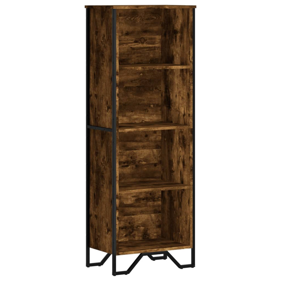 Boekenkast 50x31x137,5 cm bewerkt hout gerookt eikenkleurig