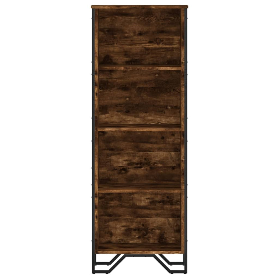Boekenkast 50x31x137,5 cm bewerkt hout gerookt eikenkleurig