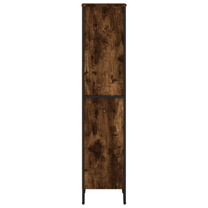 Boekenkast 50x31x137,5 cm bewerkt hout gerookt eikenkleurig