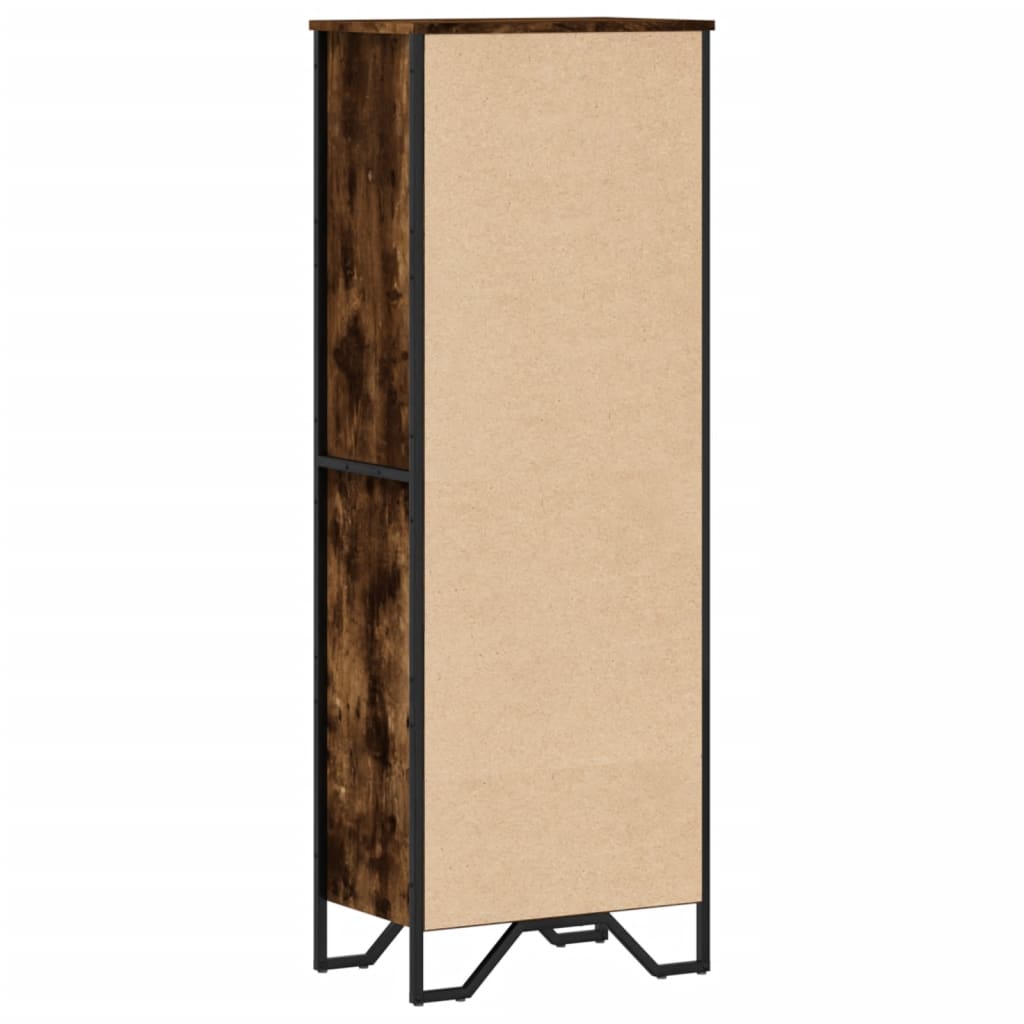 Boekenkast 50x31x137,5 cm bewerkt hout gerookt eikenkleurig