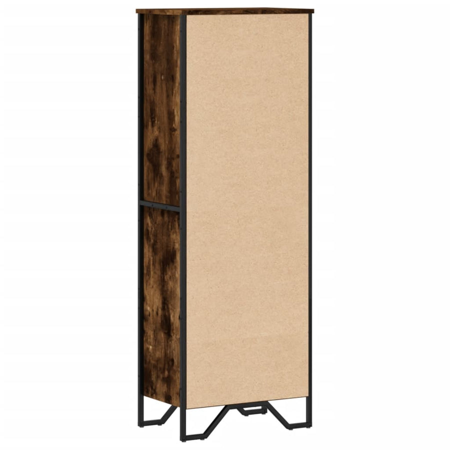 Boekenkast 50x31x137,5 cm bewerkt hout gerookt eikenkleurig