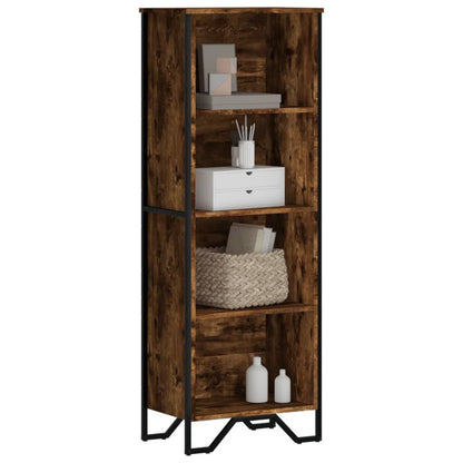 Boekenkast 50x31x137,5 cm bewerkt hout gerookt eikenkleurig