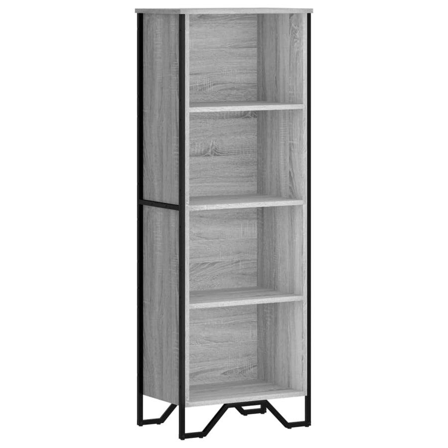 Boekenkast 50x31x137,5 cm bewerkt hout grijs sonoma eikenkleur