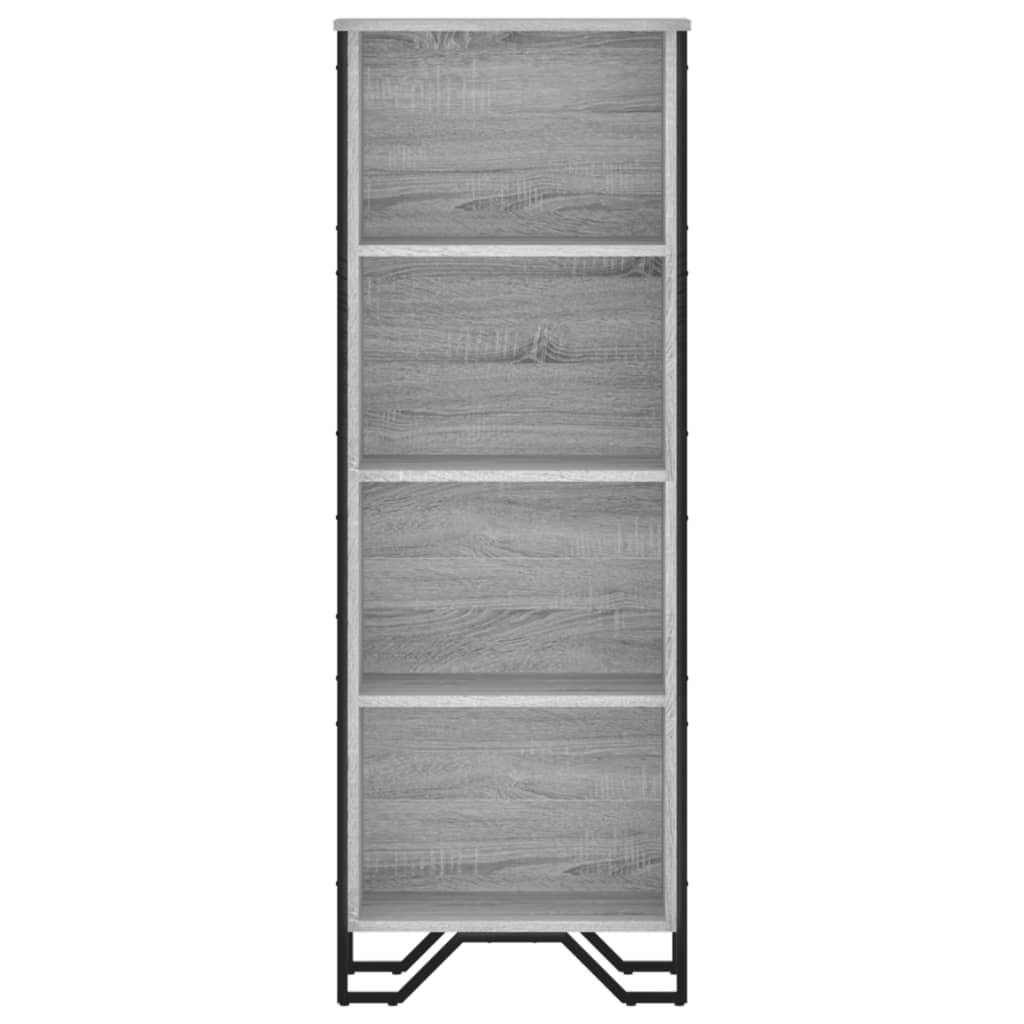 Boekenkast 50x31x137,5 cm bewerkt hout grijs sonoma eikenkleur