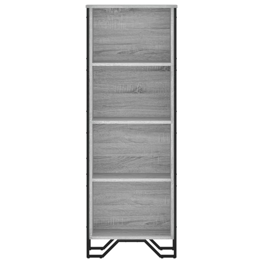 Boekenkast 50x31x137,5 cm bewerkt hout grijs sonoma eikenkleur