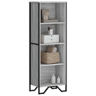 Boekenkast 50x31x137,5 cm bewerkt hout grijs sonoma eiken