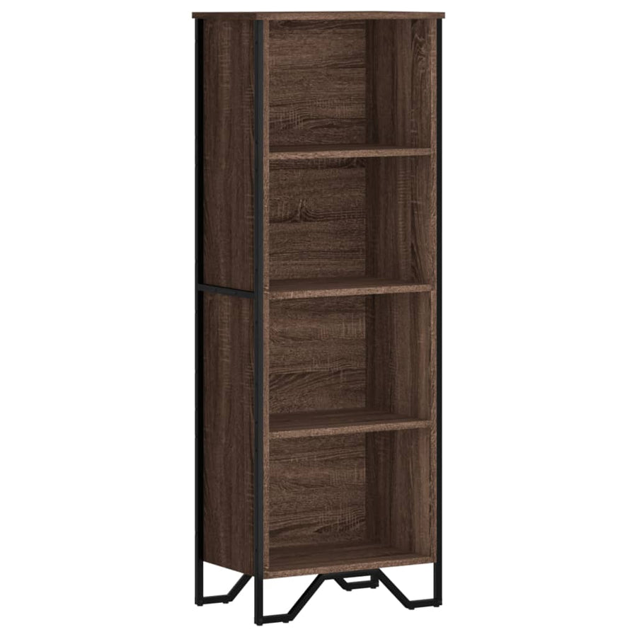 Boekenkast 50x31x137,5 cm bewerkt hout bruin eikenkleur