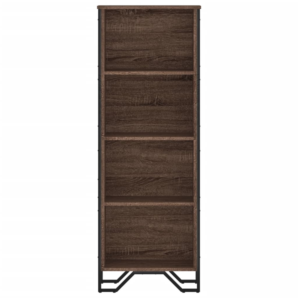 Boekenkast 50x31x137,5 cm bewerkt hout bruin eikenkleur