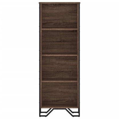 Boekenkast 50x31x137,5 cm bewerkt hout bruin eikenkleur