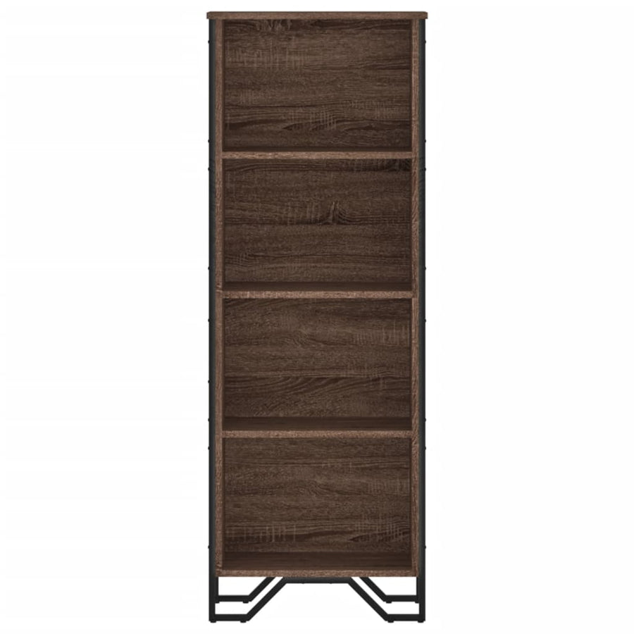 Boekenkast 50x31x137,5 cm bewerkt hout bruin eikenkleur