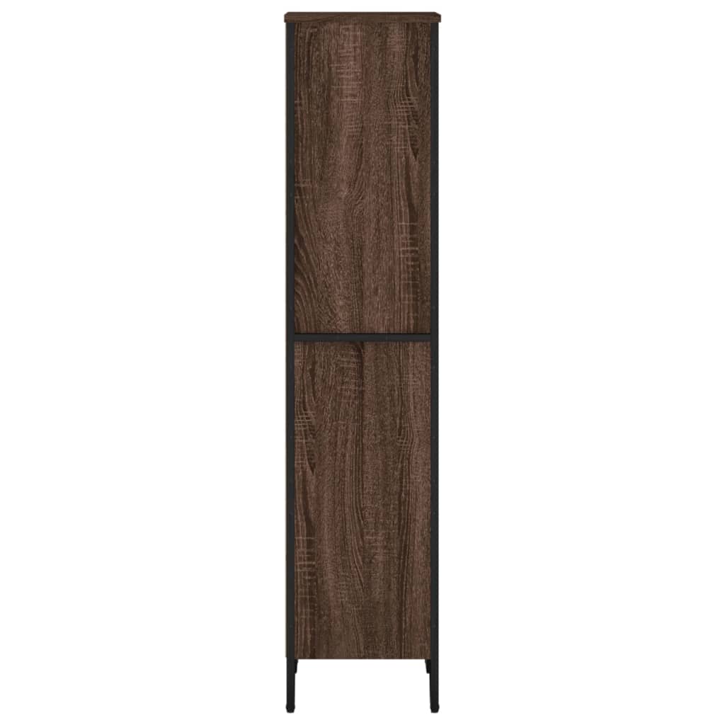 Boekenkast 50x31x137,5 cm bewerkt hout bruin eikenkleur