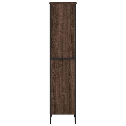 Boekenkast 50x31x137,5 cm bewerkt hout bruin eikenkleur