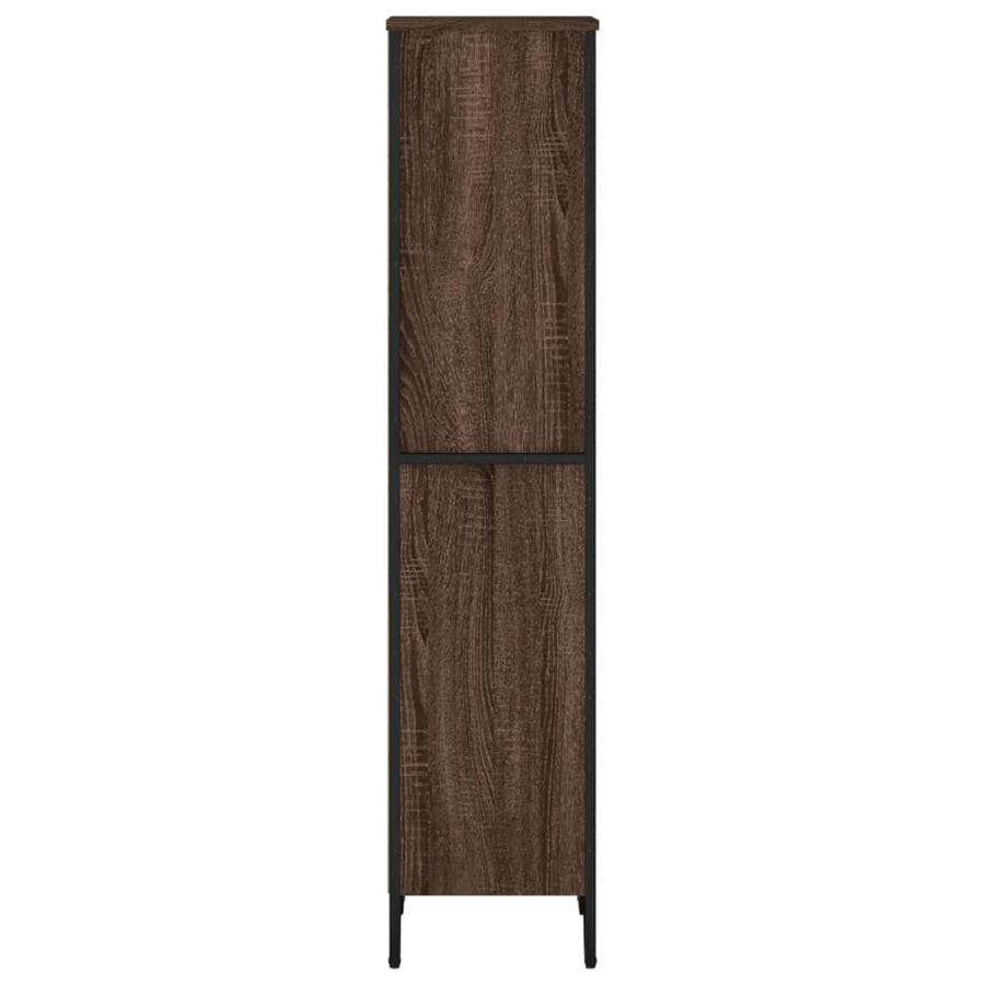 Boekenkast 50x31x137,5 cm bewerkt hout bruin eikenkleur