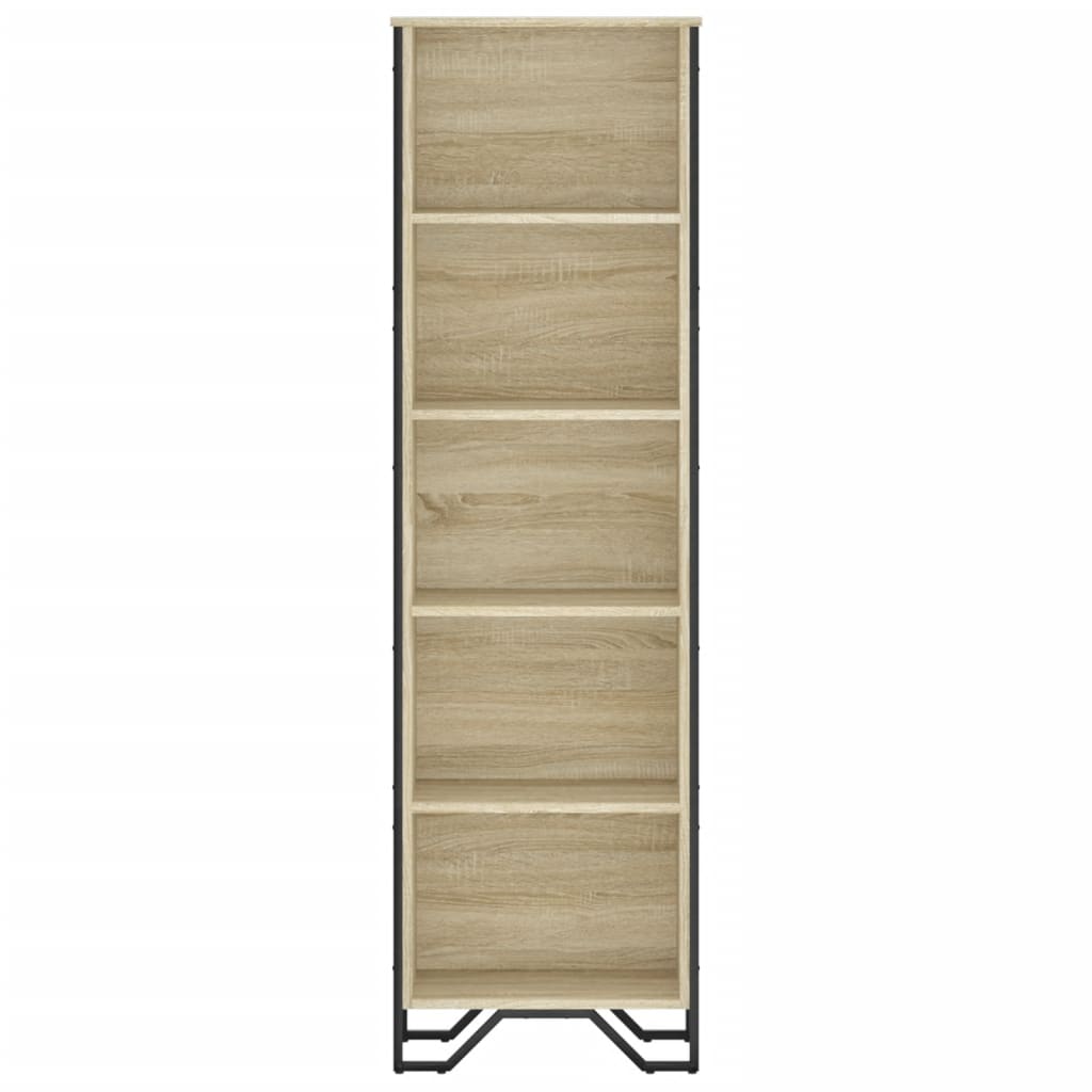 Boekenkast 50x31x169 cm bewerkt hout sonoma eikenkleurig