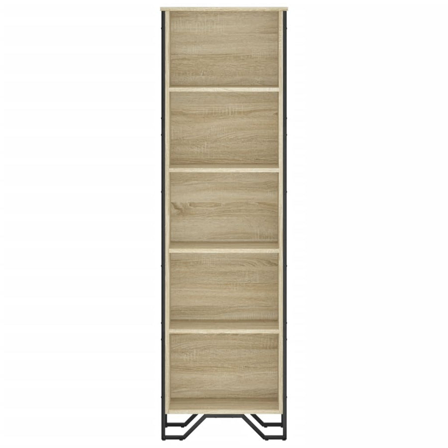 Boekenkast 50x31x169 cm bewerkt hout sonoma eikenkleurig