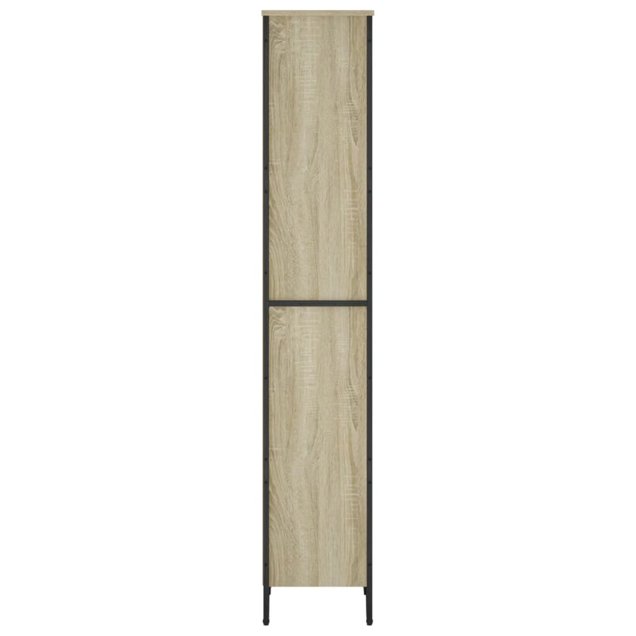 Boekenkast 50x31x169 cm bewerkt hout sonoma eikenkleurig