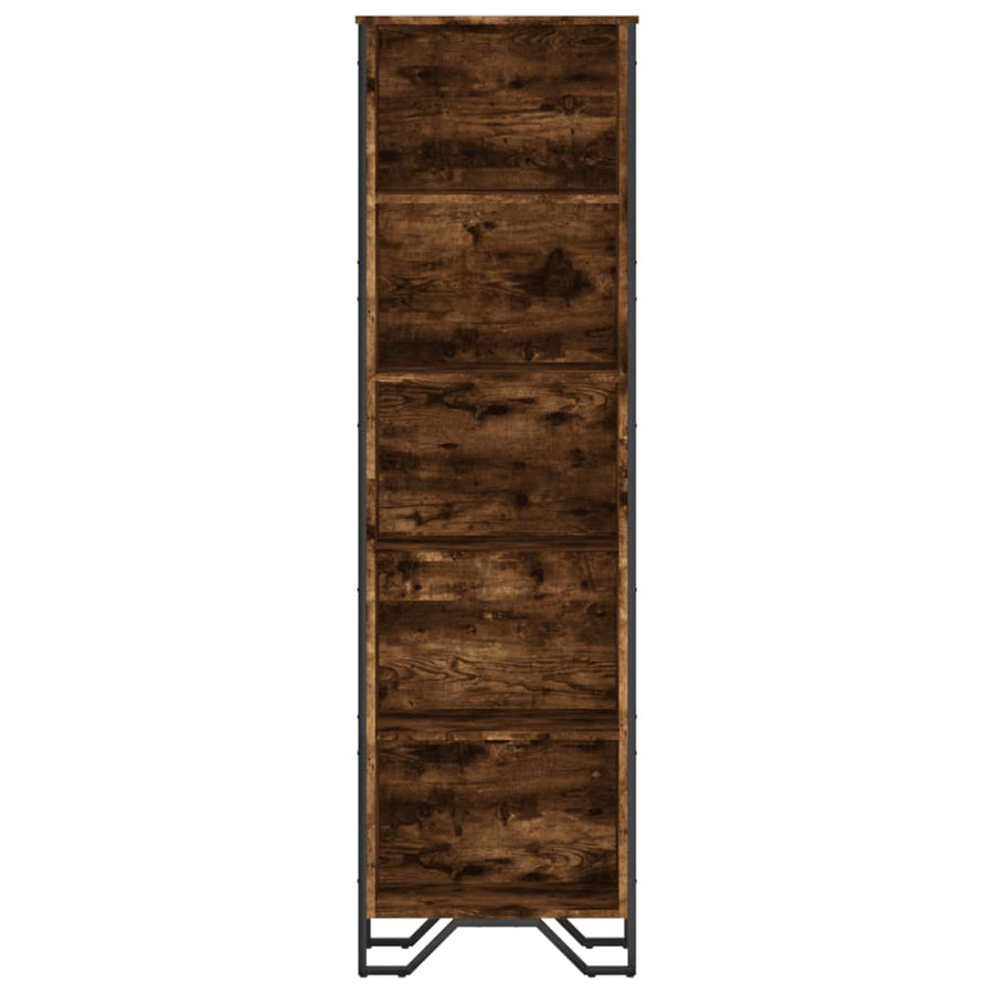 Boekenkast 50x31x169 cm bewerkt hout gerookt eikenkleurig