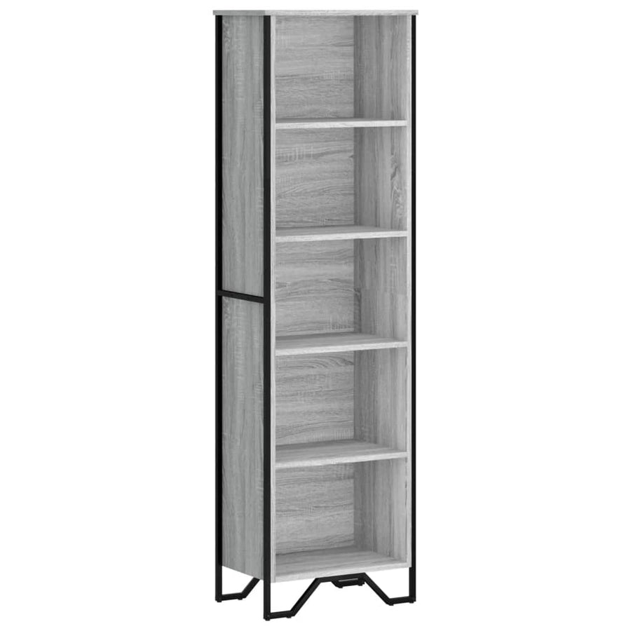 Boekenkast 50x31x169 cm bewerkt hout grijs sonoma eikenkleurig
