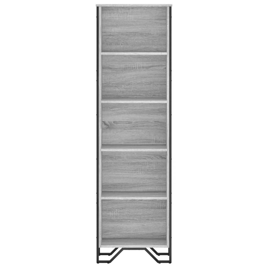 Boekenkast 50x31x169 cm bewerkt hout grijs sonoma eikenkleurig