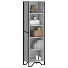 Boekenkast 50x31x169 cm bewerkt hout grijs