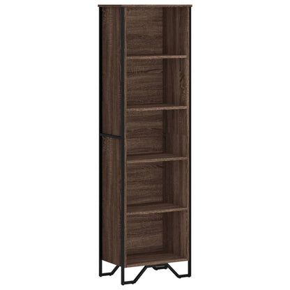 Boekenkast 50x31x169 cm bewerkt hout bruin eikenkleur