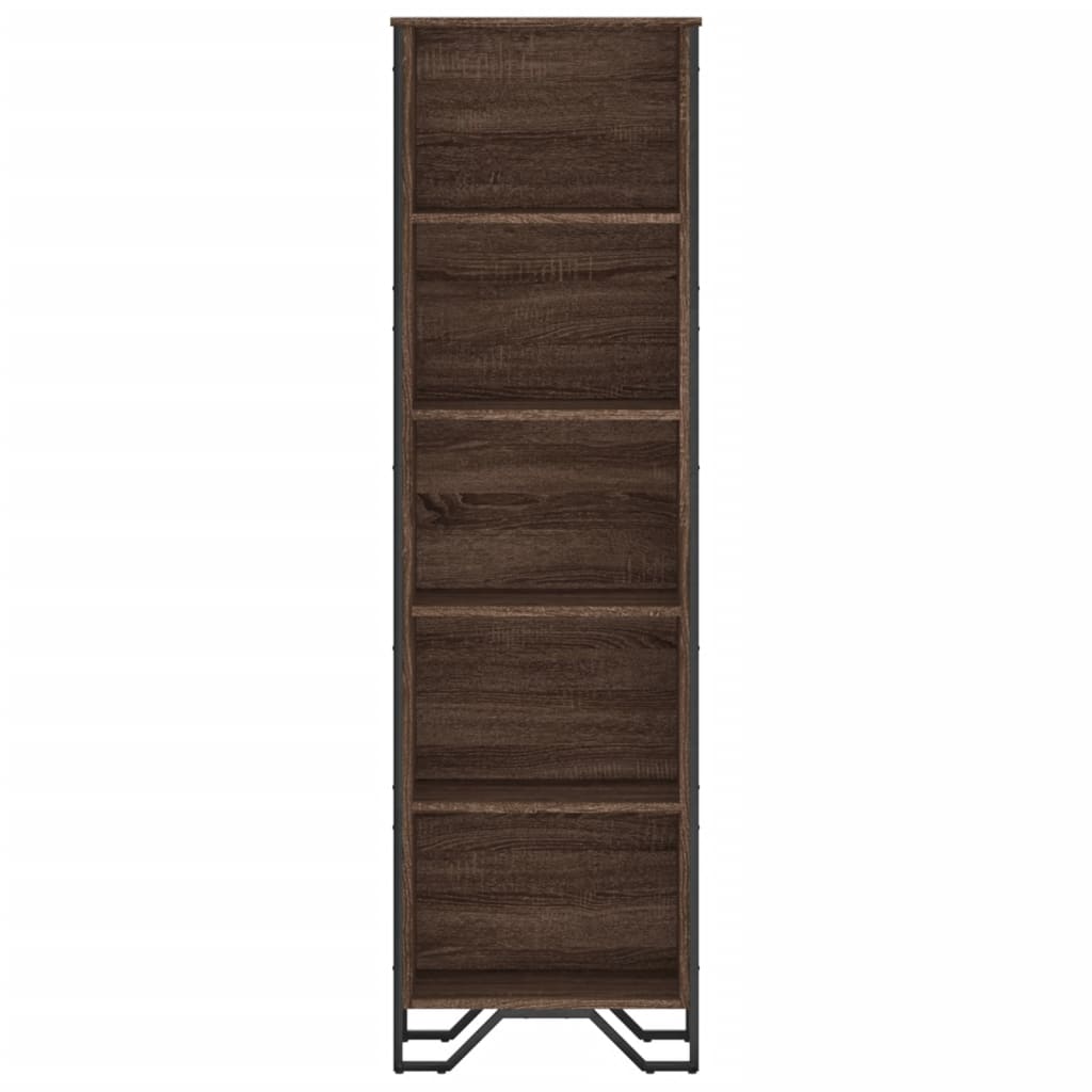 Boekenkast 50x31x169 cm bewerkt hout bruin eikenkleur