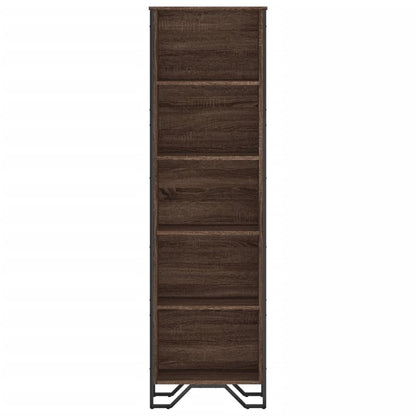 Boekenkast 50x31x169 cm bewerkt hout bruin eikenkleur
