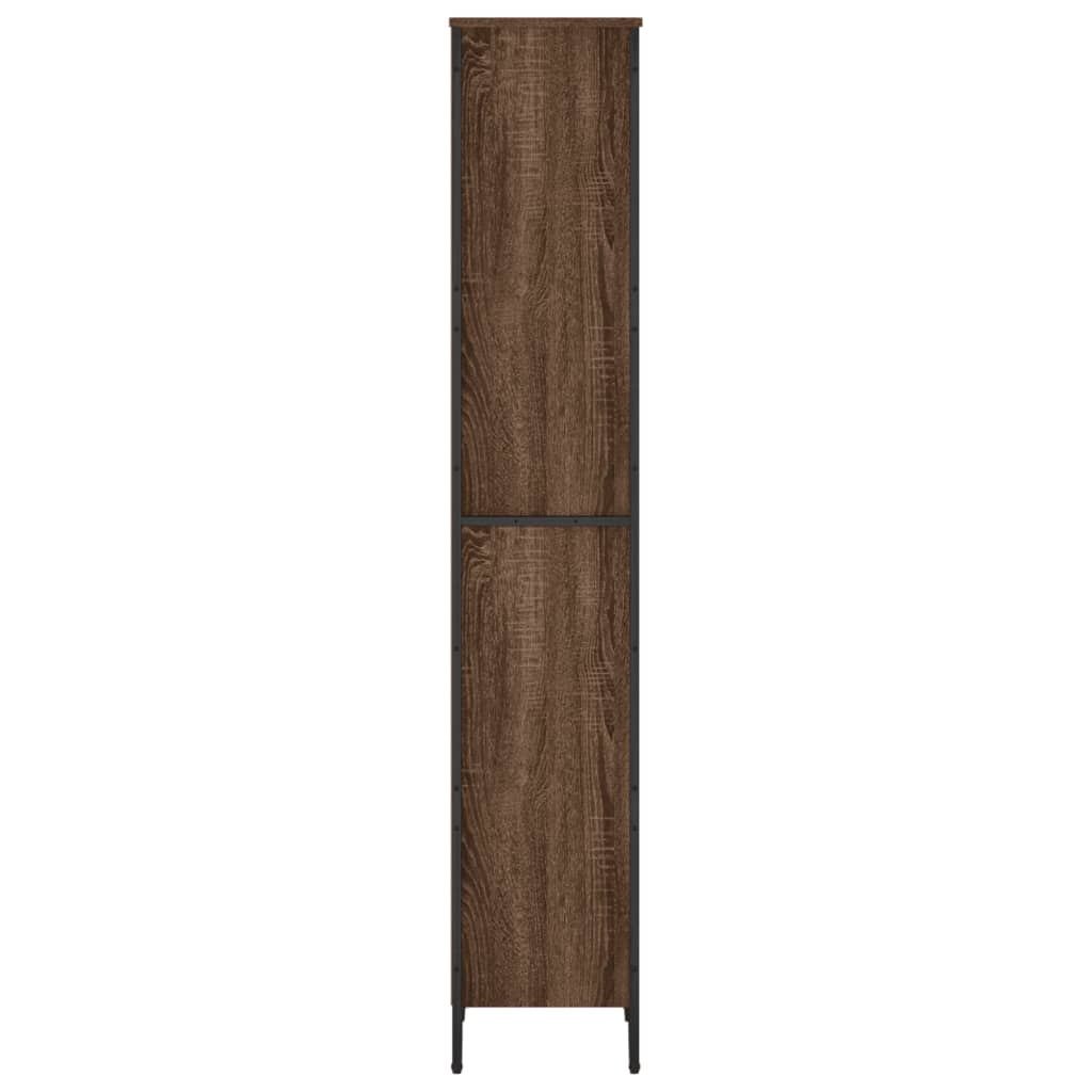 Boekenkast 50x31x169 cm bewerkt hout bruin eikenkleur