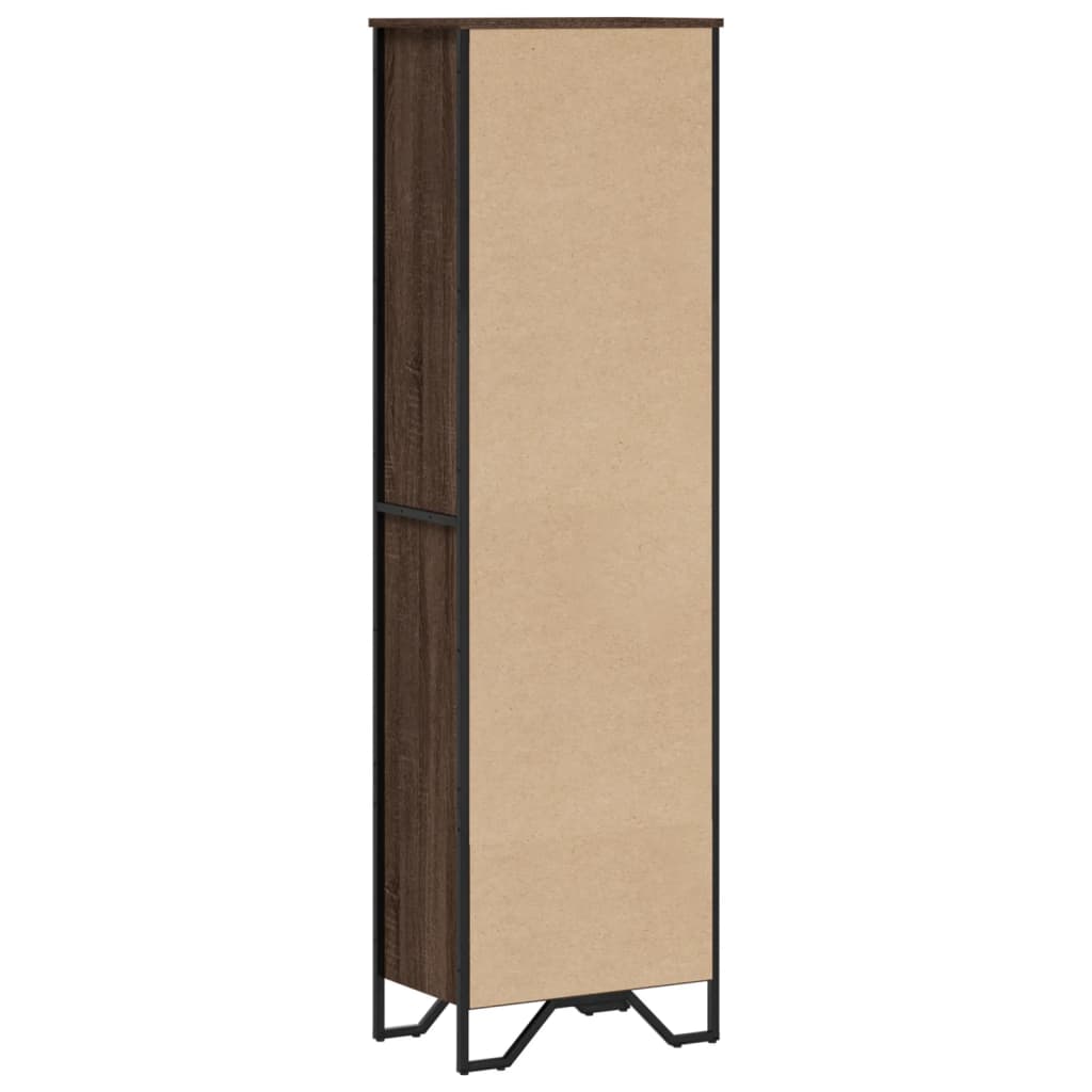 Boekenkast 50x31x169 cm bewerkt hout bruin eikenkleur