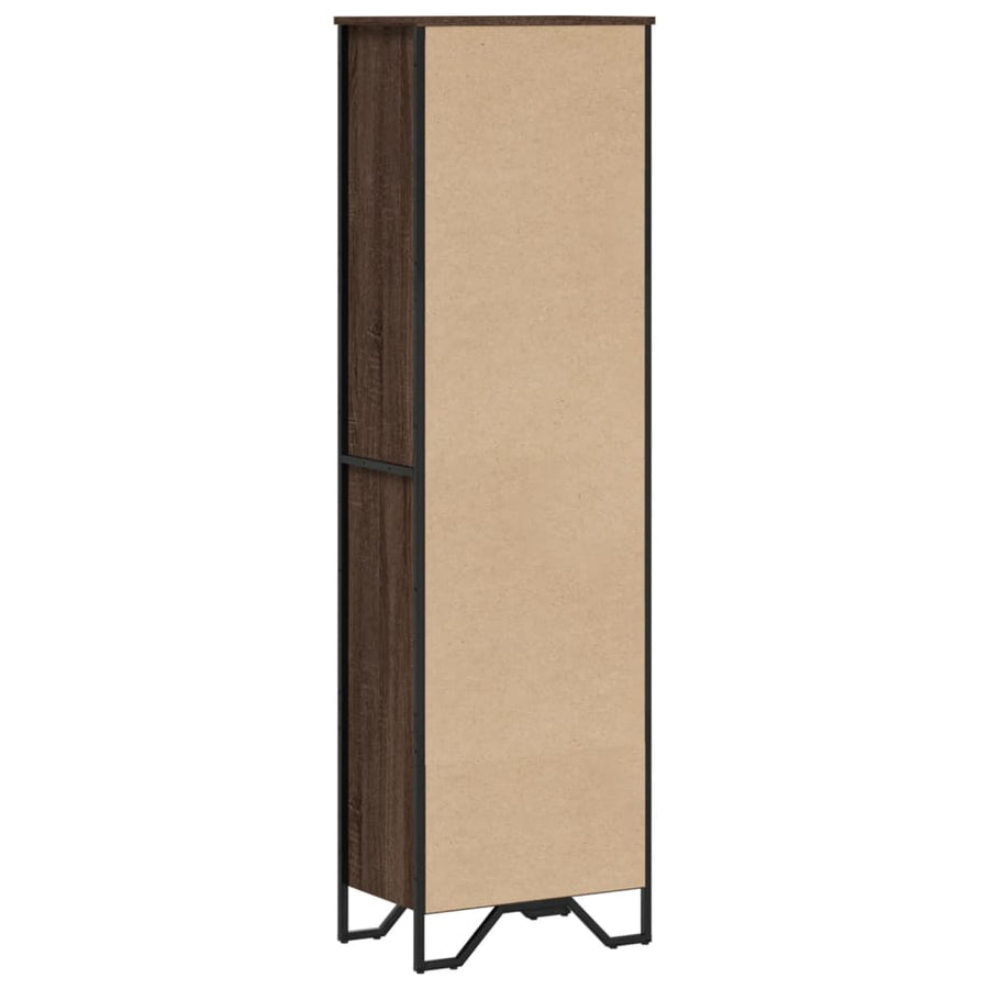 Boekenkast 50x31x169 cm bewerkt hout bruin eikenkleur