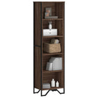 Bookcase 50x31x169 cm engineered wood brown oak effect