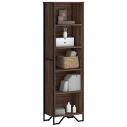 Boekenkast 50x31x169 cm bewerkt hout bruin
