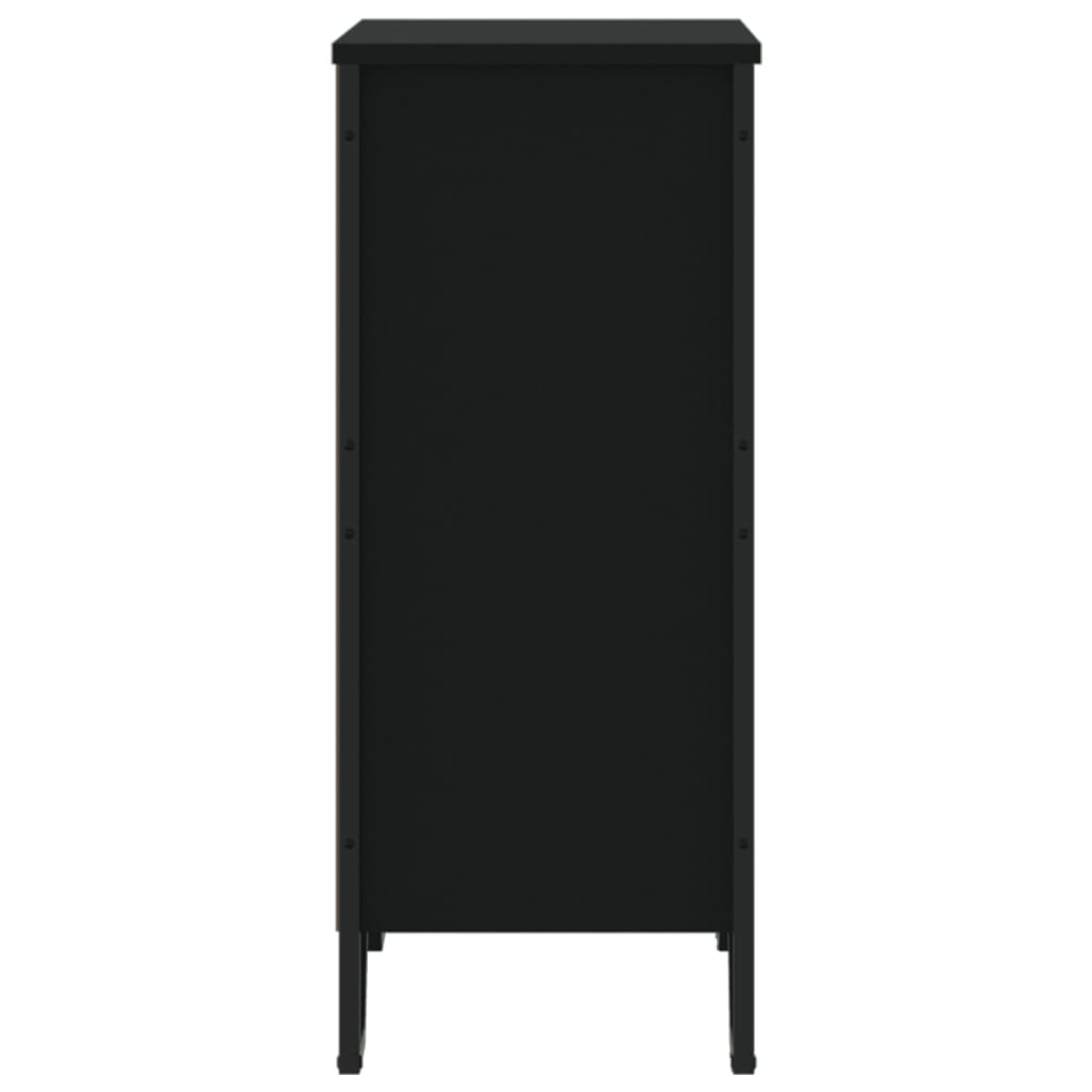 Boekenkast 80x31x74,5 cm bewerkt hout zwart